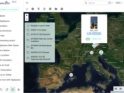 Showing geo-tagged files and folders in a map