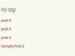 Tag Widget output Screen
