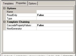 Properties tab of the TaHoGen Addin ToolWindow