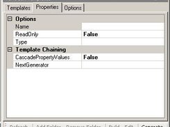 Properties tab of the TaHoGen Addin ToolWindow