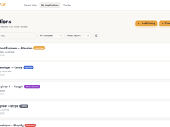 My applications view