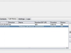 Call history tab