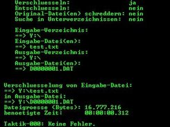 Encryption of file test.txt to D0000001.DAT (german).