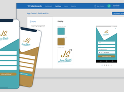 TalentCards Admin view (web) and Learner view (mobile)