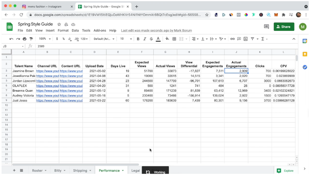 TalentSheets Screenshot 1