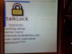 the setup screen to add your server and credentials