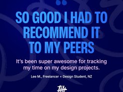 "So good I had to recommend it to my peers" says Auckland freelancer graphic designer, Lee M.