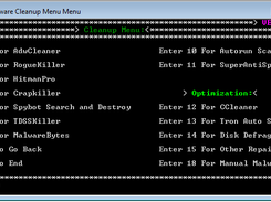 Malware / Optimization Menu