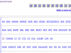 Terms and Acronym web page