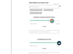Give feedback on trackable skills or choose from our templates