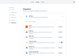Tapform Integrations Manager