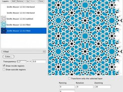 Design showing the new Alcazar of Seville tiling.