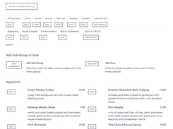 Update your menu in just a few clicks.