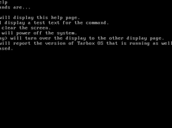 Tarbox OS V0.0.3 Help Menu