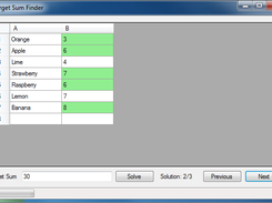 Target Sum Finder multiple columns