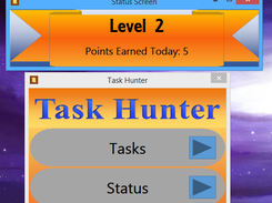 Check you cumulative progress for the day with a simple status screen!