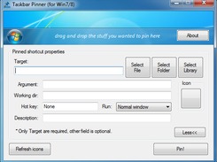 After clicking "More>>", you can customize how the shortcut will be, such as its icon, before continue.