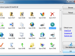 TaskbarPinner bundled with IconBrowser, so you can choose the icon you want for your shortcut.