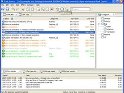 Main window with task list view