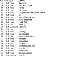 TaskKillMac displaying a list of processes running.