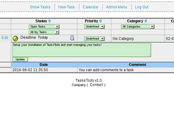 A list of tasks