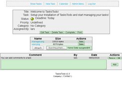 Editing details of a task