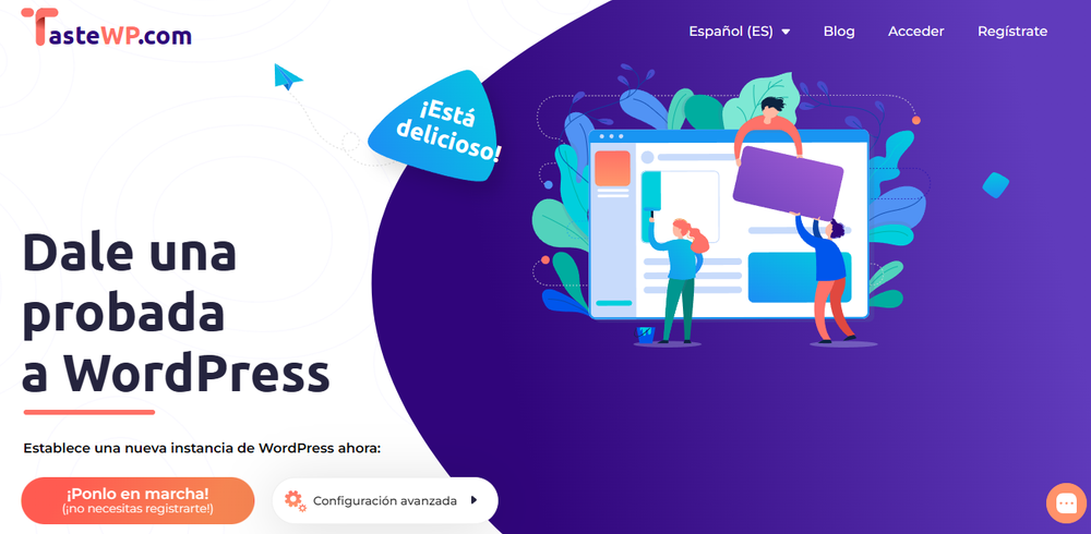 TasteWP Screenshot 1