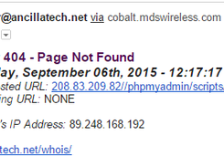 Someone is looking for the setup script for phpMyAdmin, but it is not running on my webserver.