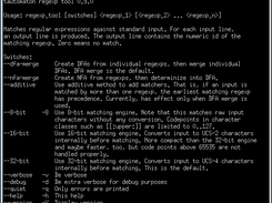 Tautomaton regexp tool 0.9.0 usage