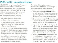 Taxamatch operating princples