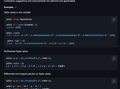 TaylorSeries.jl Screenshot 1