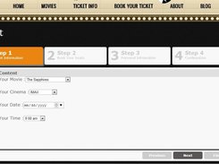 Book your ticket page