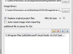 Toolbar Editor options window