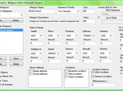 Create weapons for characters & monsters