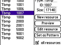 Resources list form