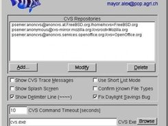 Property Dialog of CVSBrowser TC Plugin