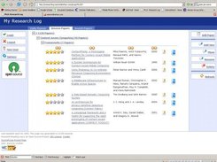 A screen shot from version 1.2 showing browsing of papers