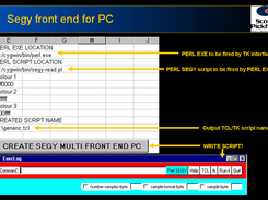 Segy front end exe location controls