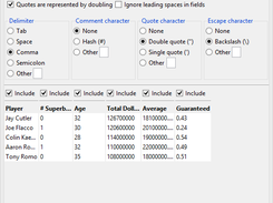 CSV configurator