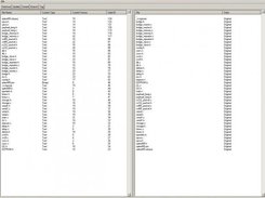 Main window showing database versus local disk