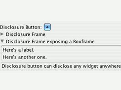 Disclosures show and hide frames or dialogs.