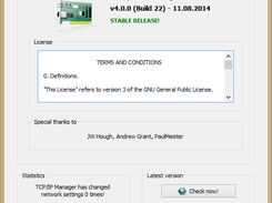 About window (TCP/IP Manager v4.0.0.22)