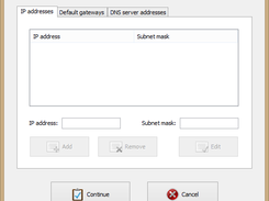 Addresses window (TCP/IP Manager v4.0.0.22)