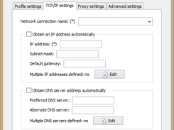 Main window - TCP/IP settings tab (TCP/IP Manager v4.0.0.22)