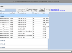 TCP Segment Retransmission Viewer Screenshot 2