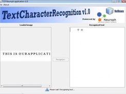 TCR Neuroph -Text Character Recognition Screenshot 1