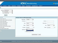 TCS iON Manufacturing ERP Screenshot 1