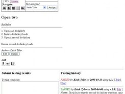 Test case view showing execution reporting features