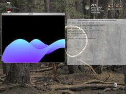 sin(x)cos(y) 3D plot / unix console