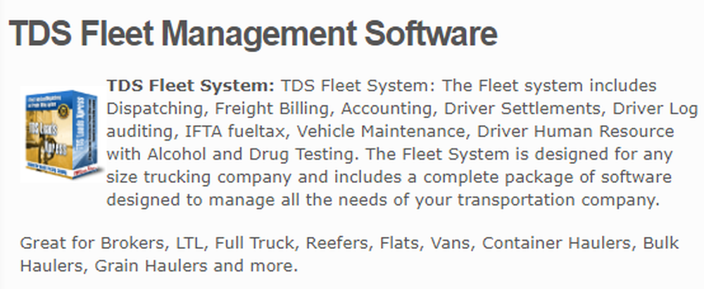 TDS Fleet System Screenshot 1